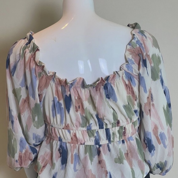 Peplum Top with Long Sleeves Women's - Picture 4 of 8